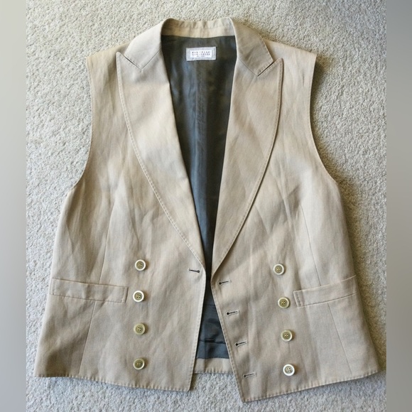 Brunello Cucinelli wool and linen double breasted vest - Picture 3 of 17